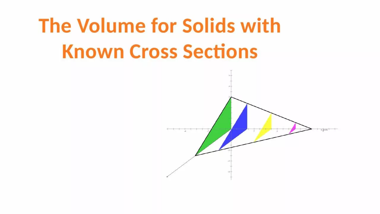 PPT-The Volume for Solids with Known Cross Sections