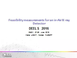 Feasibility measurements for an in-Air X-ray Detector