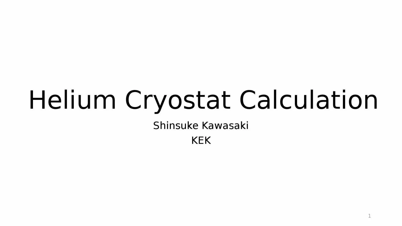 PPT-Helium Cryostat Calculation