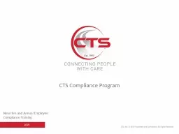CTS Compliance Program 2019