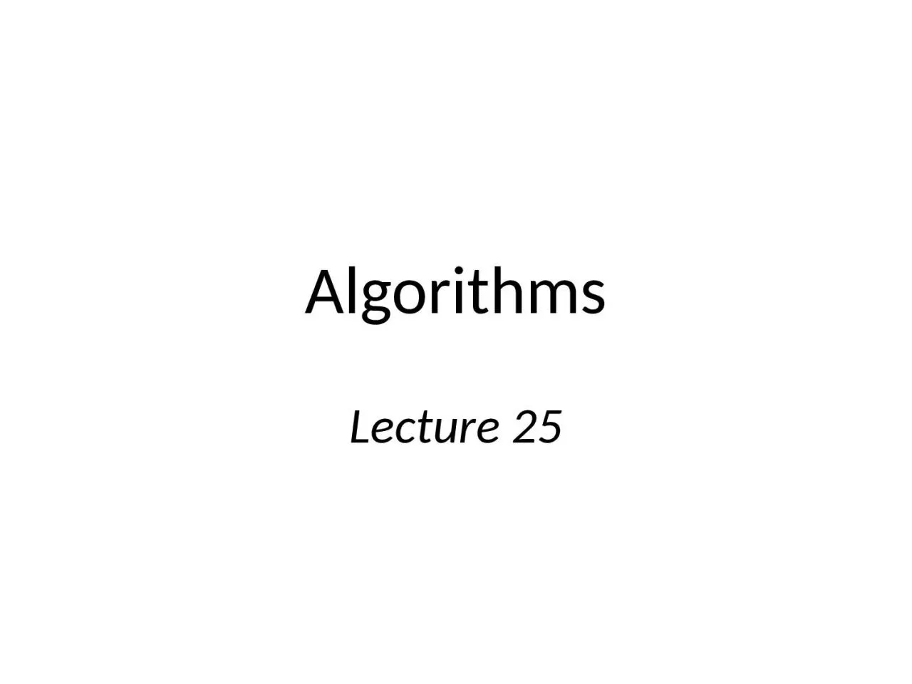 Algorithms Lecture 25 Minimum cut