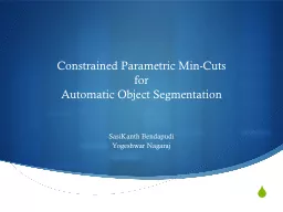 Constrained Parametric Min-Cuts