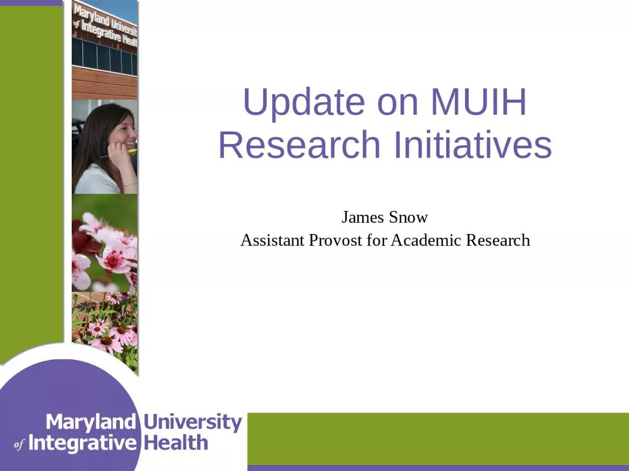 PPT-Update on MUIH Research Initiatives