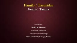 Family : Taeniidae Genus : Taenia