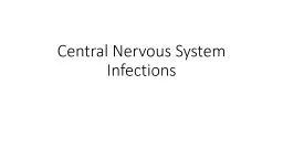 Central Nervous System Infections