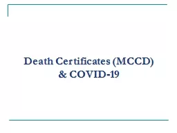 Death Certificates (MCCD)