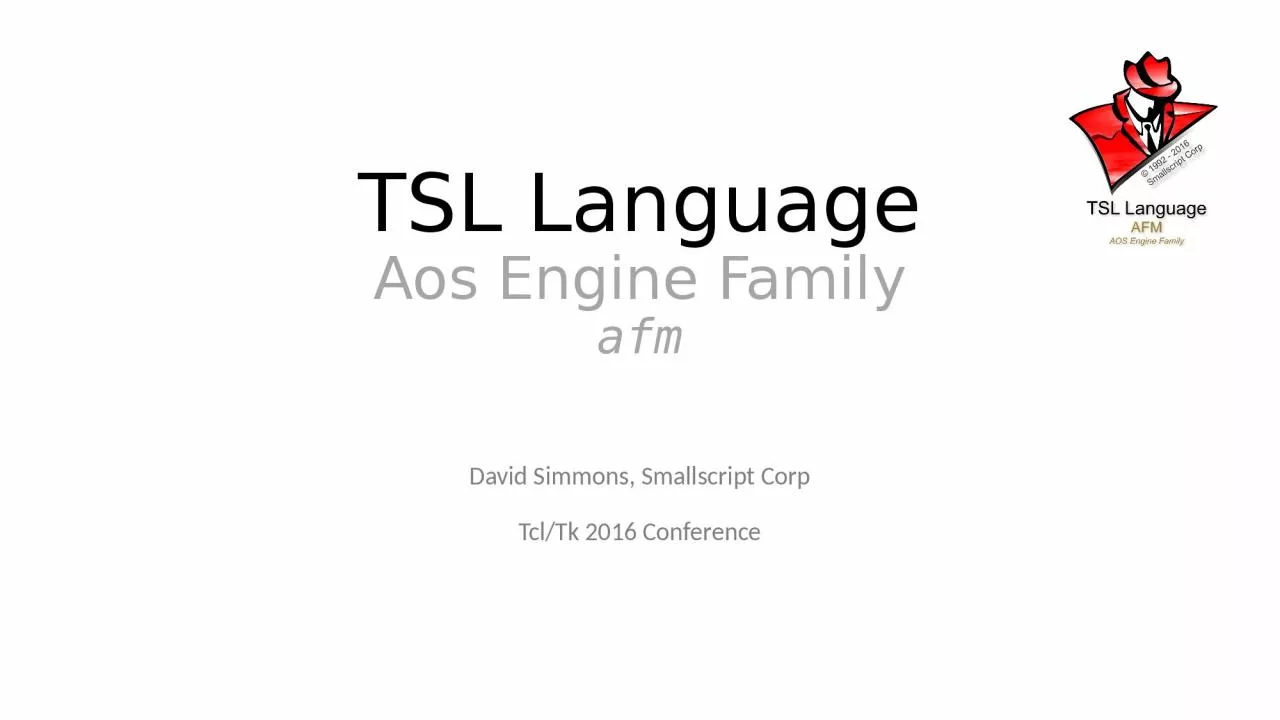 PPT-TSL Language Aos Engine Family