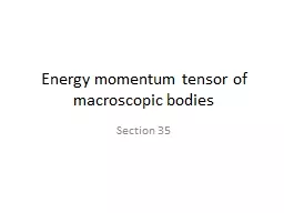 Energy momentum tensor of macroscopic bodies