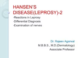 HANSEN’S DISEASE(LEPROSY)-2