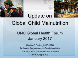 Update on  Global   Child Malnutrition