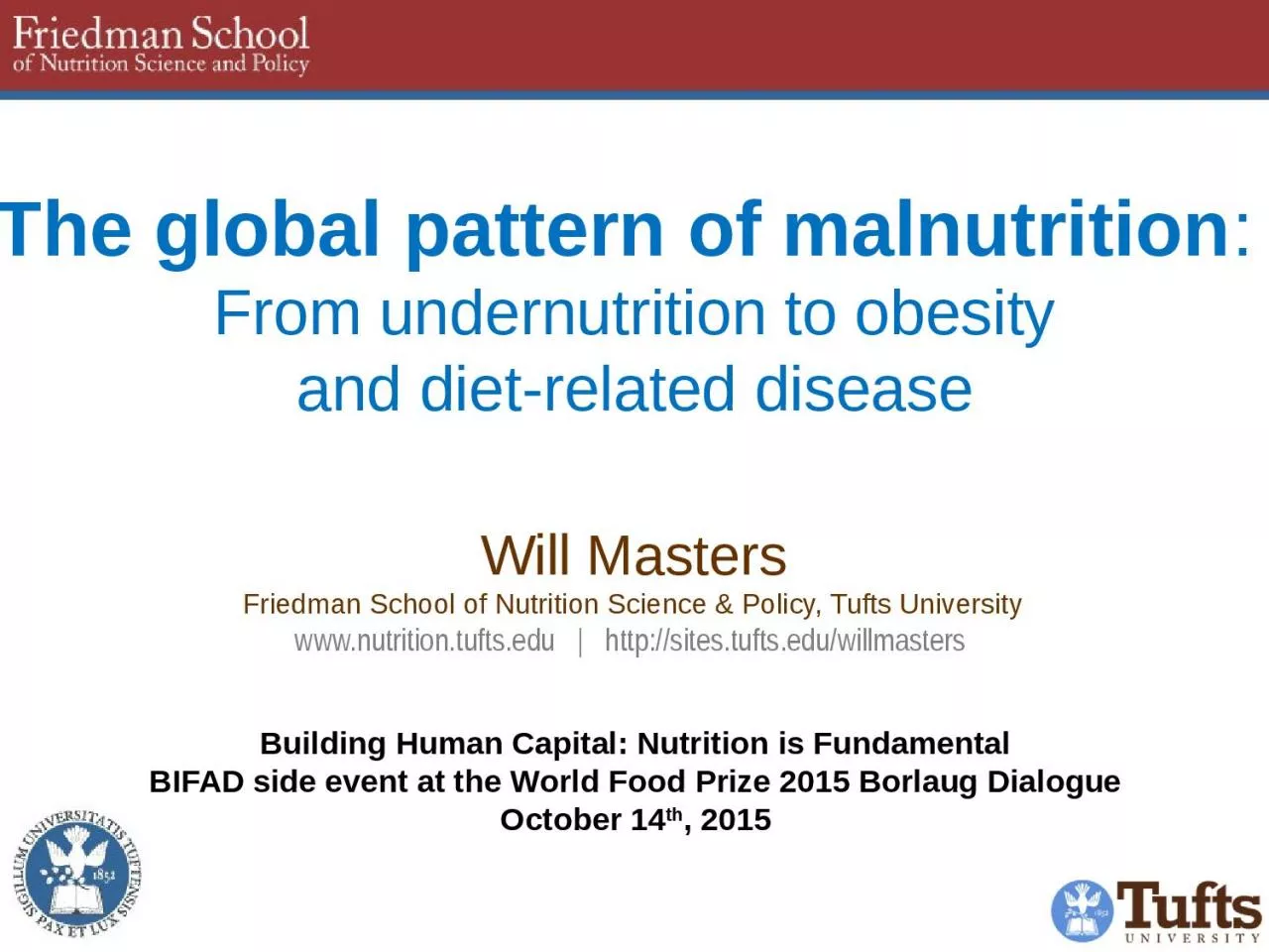 The global pattern of malnutrition