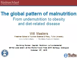 The global pattern of malnutrition