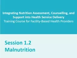 . Session 1.2 Malnutrition