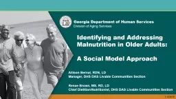 Identifying and Addressing Malnutrition in Older Adults: