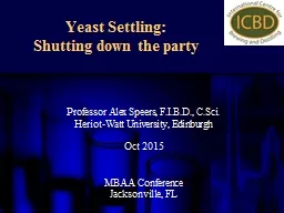Yeast Settling: Shutting down the party