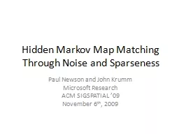 Hidden Markov Map Matching Through Noise and Sparseness