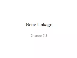 Gene Linkage Chapter 7.3