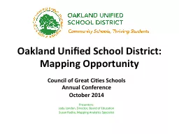 Oakland Unified School District: Mapping Opportunity