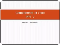 Prasanta   Choudhury Components of Food