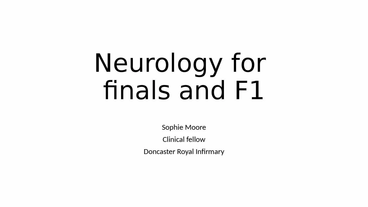 PPT-Neurology for finals and F1