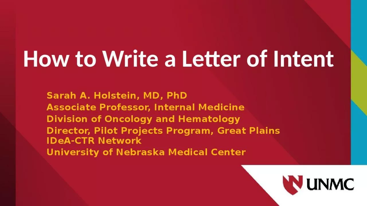 PPT-How to Write a Letter of Intent