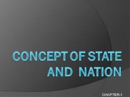 CONCEPT OF STATE AND  NATION