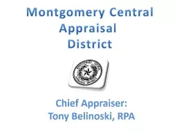 Chief Appraiser: Tony Belinoski, RPA