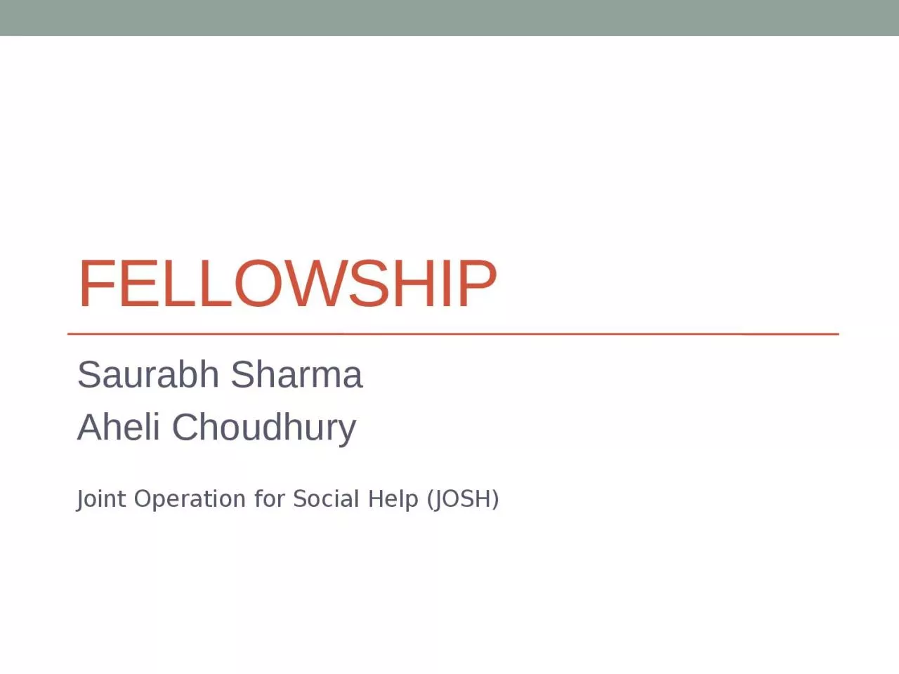 PPT-Fellowship Saurabh Sharma