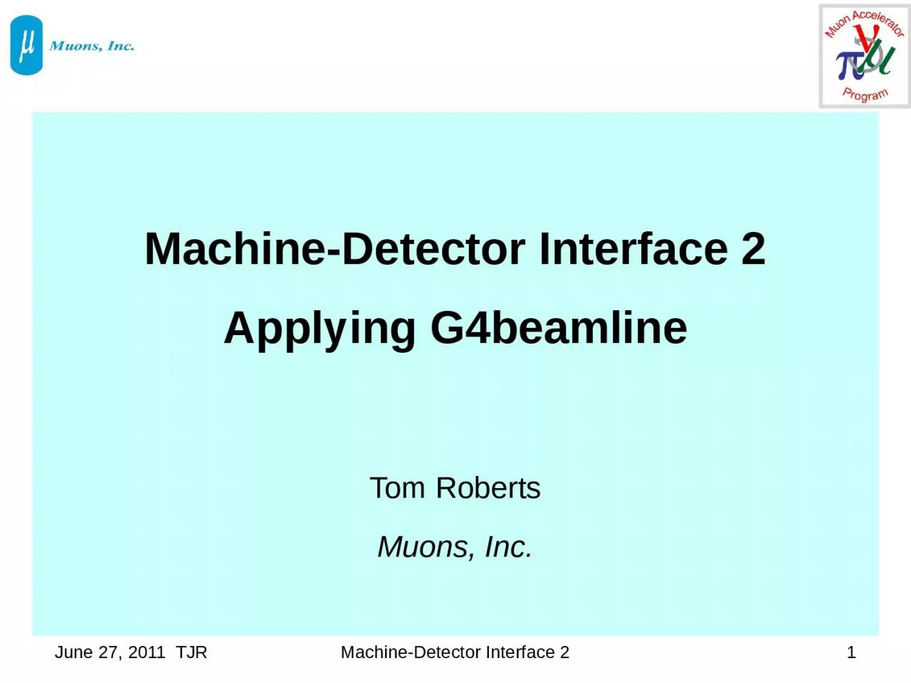 Machine-Detector Interface 2