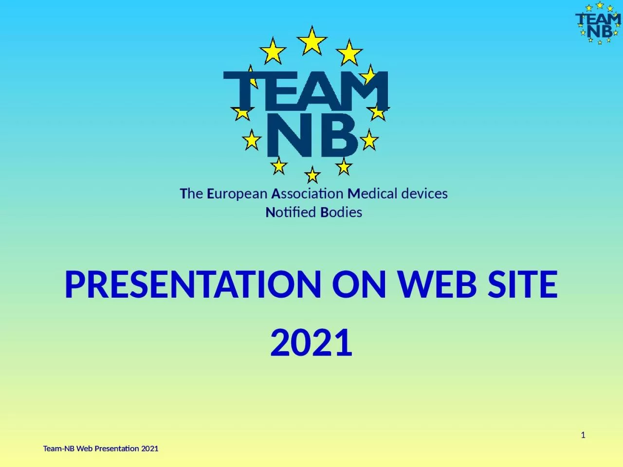 1 Presentation  on Web Site