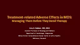 Treatment-related Adverse Effects in MDS: