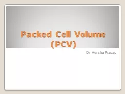 Packed Cell Volume (PCV)