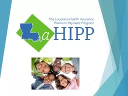LaHIPP Louisiana Department