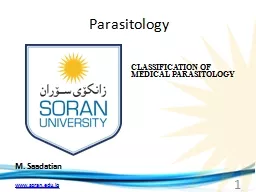 Parasitology   M.  Saadatian