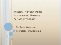 Medical History Taking Interviewing Patients