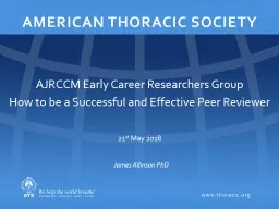 AJRCCM Early Career Researchers’ Group