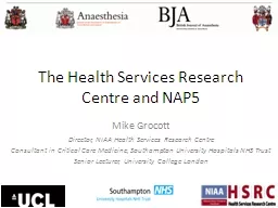 The Health Services Research Centre and NAP5