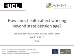 How does health affect working beyond state pension age?