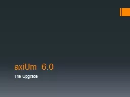 axiUm  6.0 The Upgrade Help is available with 2