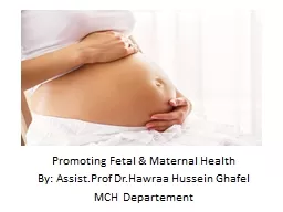 Promoting Fetal & Maternal Health