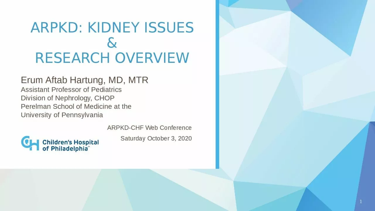 ARPKD: kidney issues &