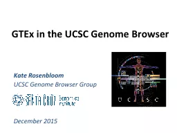 GTEx in the UCSC Genome Browser