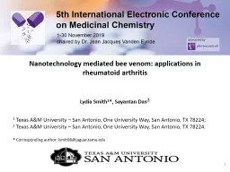 Nanotechnology mediated bee venom: applications in rheumatoid arthritis