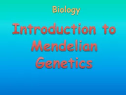Introduction to  Mendelian