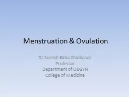 Menstruation & Ovulation