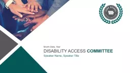 October 12, 2018 Disability Access