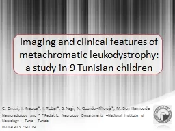 Imaging and  clinical   features