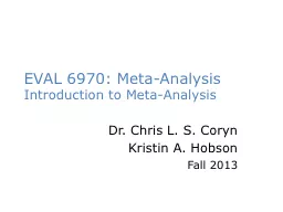 EVAL 6970: Meta-Analysis