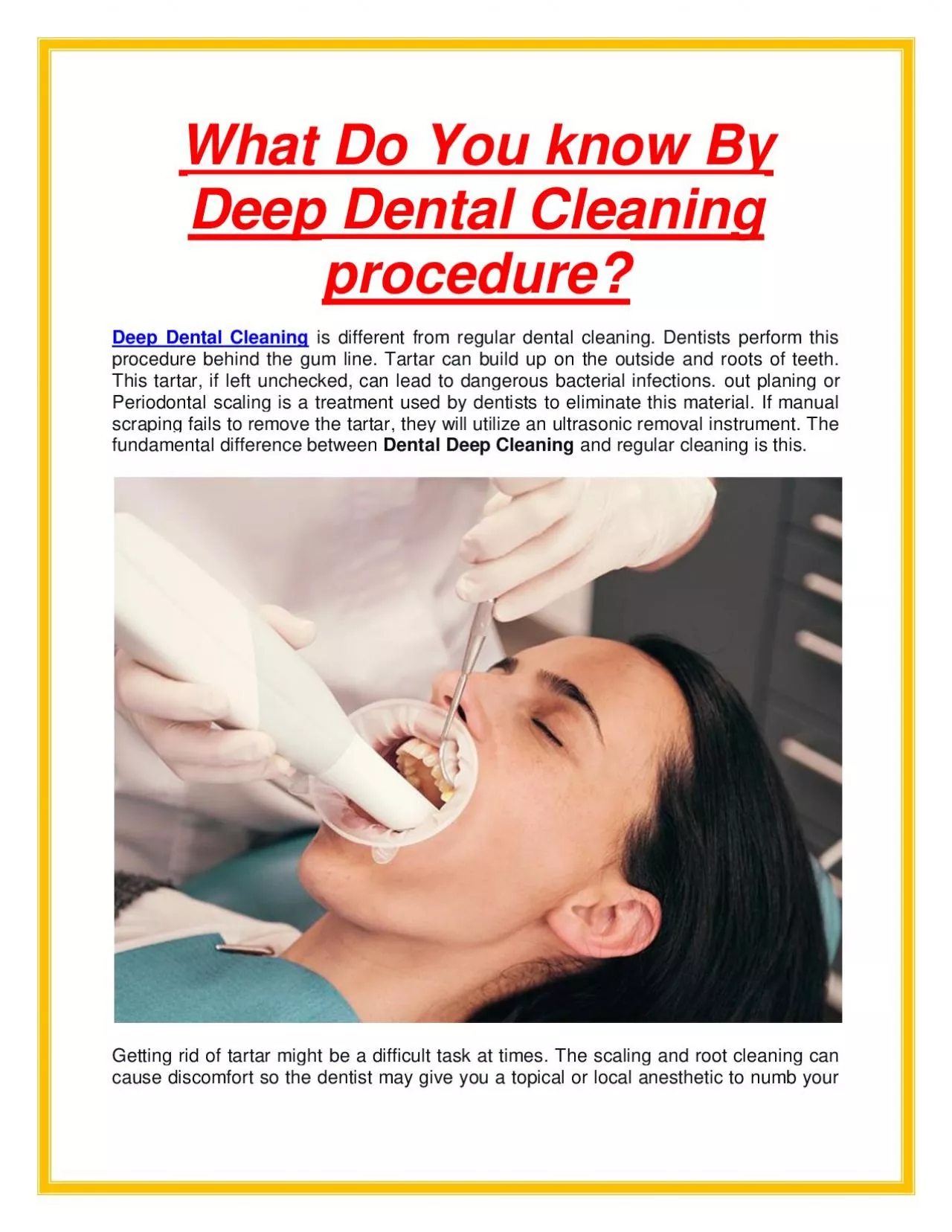 PDF-What Do You know By Deep Dental Cleaning procedure?