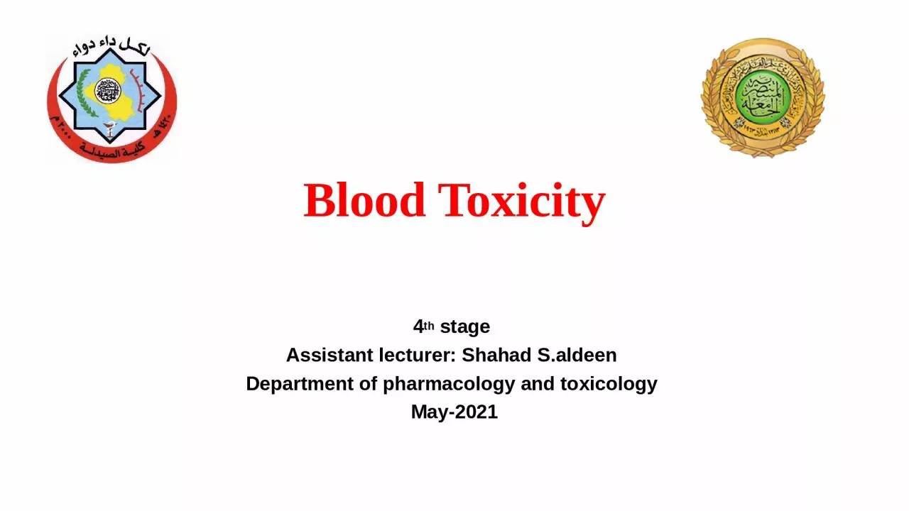 PPT-Blood Toxicity 4 th stage